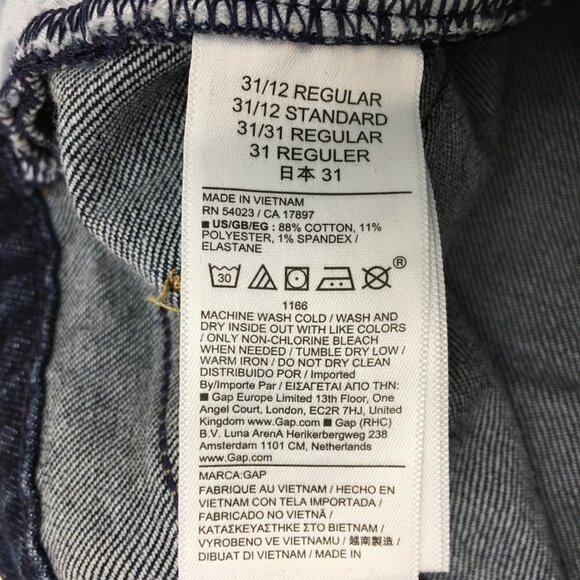 Gap Women's Jeans 90's Straight Leg High Rise Stretch size 12 length 30" - Picture 7 of 8